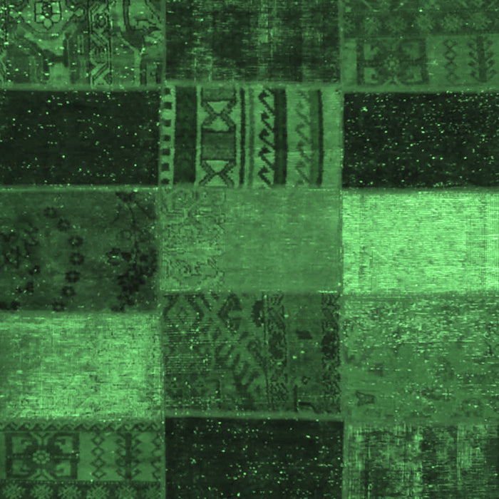 Patchwork Emerald Green Transitional Rug, con1438emgrn