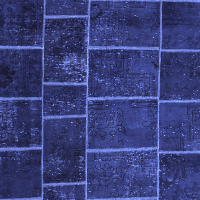 Patchwork Blue Transitional Rug, con1439blu