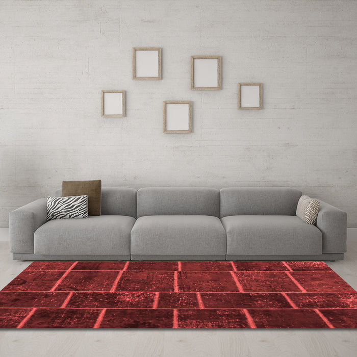 Transitional Red Washable Rugs