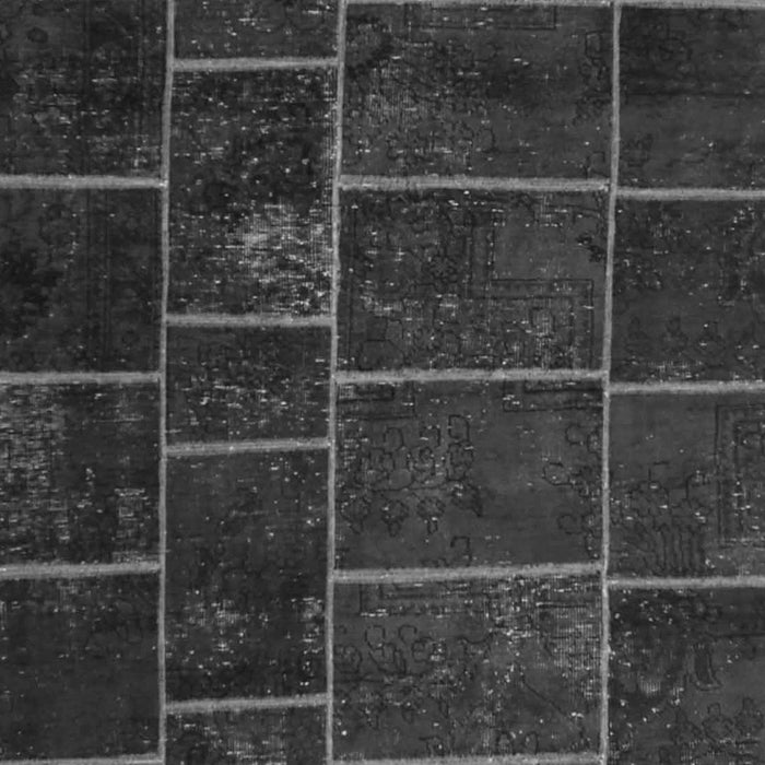 Serging Thickness of Machine Washable Patchwork Gray Transitional Rug, wshcon1439gry