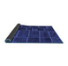 Sideview of Patchwork Blue Transitional Rug, con1439blu