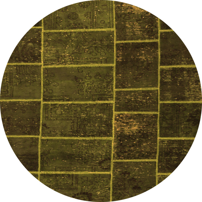 Square Patchwork Orange Transitional Rug, con1439org