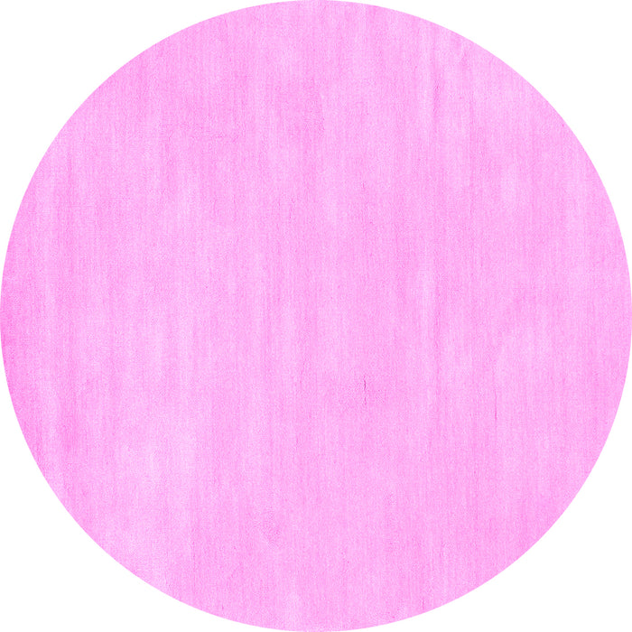 Round Abstract Pink Contemporary Rug, con143pnk