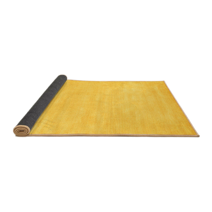 Sideview of Abstract Yellow Contemporary Rug, con143yw