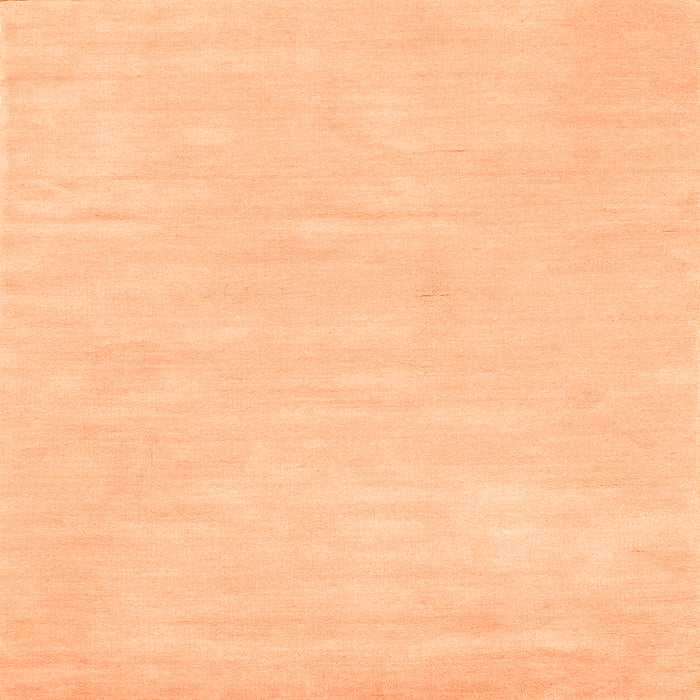 Round Machine Washable Abstract Orange Contemporary Area Rugs, wshcon143org
