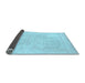 Sideview of Abstract Light Blue Contemporary Rug, con143lblu