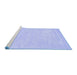 Sideview of Machine Washable Abstract Blue Contemporary Rug, wshcon143blu