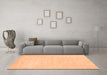 Machine Washable Abstract Orange Contemporary Area Rugs in a Living Room, wshcon143org