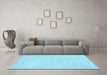 Machine Washable Abstract Light Blue Contemporary Rug in a Living Room, wshcon143lblu