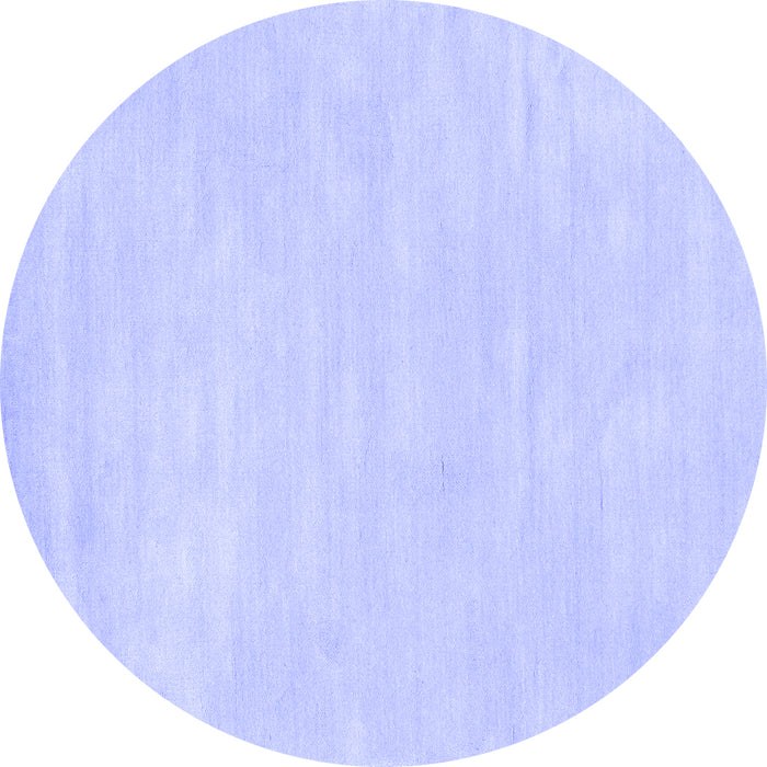 Round Abstract Blue Contemporary Rug, con143blu