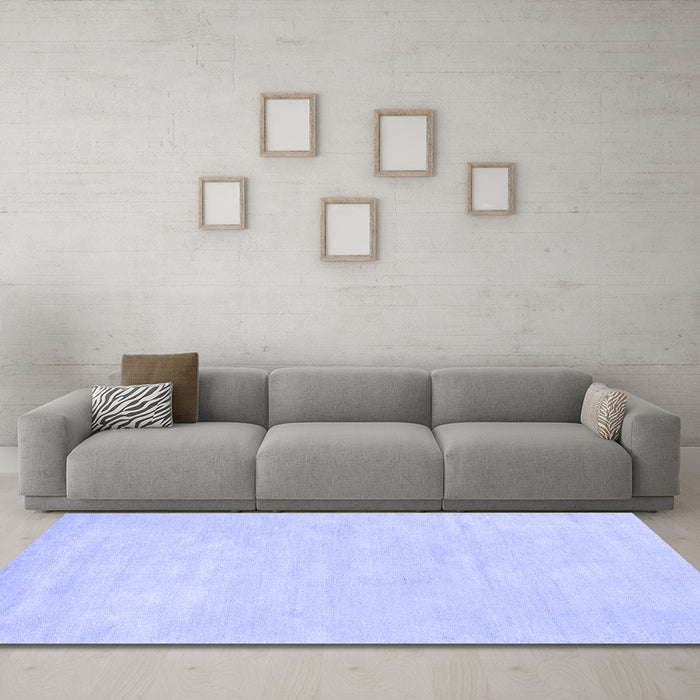 Machine Washable Abstract Blue Contemporary Rug in a Living Room, wshcon143blu