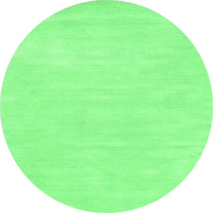 Round Abstract Emerald Green Contemporary Rug, con143emgrn