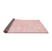 Thickness of Contemporary Pastel Pink Modern Rug, con144