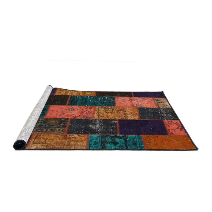 Serging Thickness of Machine Washable Contemporary Sienna Brown Rug, wshcon1440