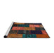 Serging Thickness of Machine Washable Contemporary Sienna Brown Rug, wshcon1440