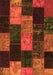 Serging Thickness of Machine Washable Patchwork Orange Transitional Area Rugs, wshcon1440org