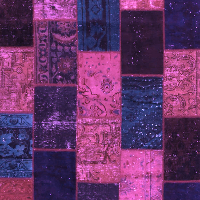Patchwork Purple Transitional Rug, con1440pur