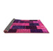 Sideview of Patchwork Pink Transitional Rug, con1440pnk