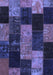 Patchwork Blue Transitional Rug, con1440blu