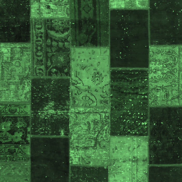 Patchwork Emerald Green Transitional Rug, con1440emgrn