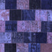 Square Machine Washable Patchwork Blue Transitional Rug, wshcon1440blu