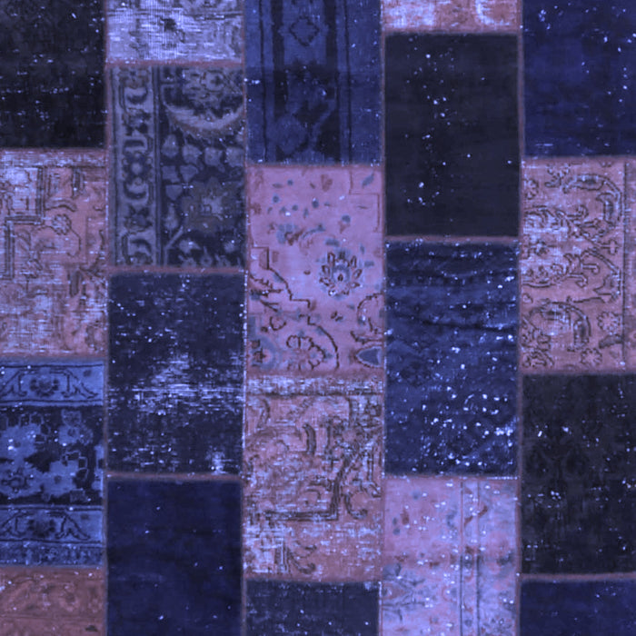 Patchwork Blue Transitional Rug, con1440blu