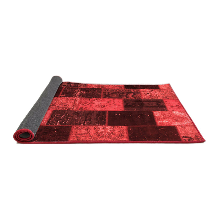 Patchwork Red Transitional Area Rugs
