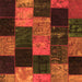 Serging Thickness of Patchwork Orange Transitional Rug, con1440org