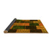 Sideview of Patchwork Yellow Transitional Rug, con1440yw