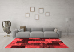 Transitional Red Washable Rugs