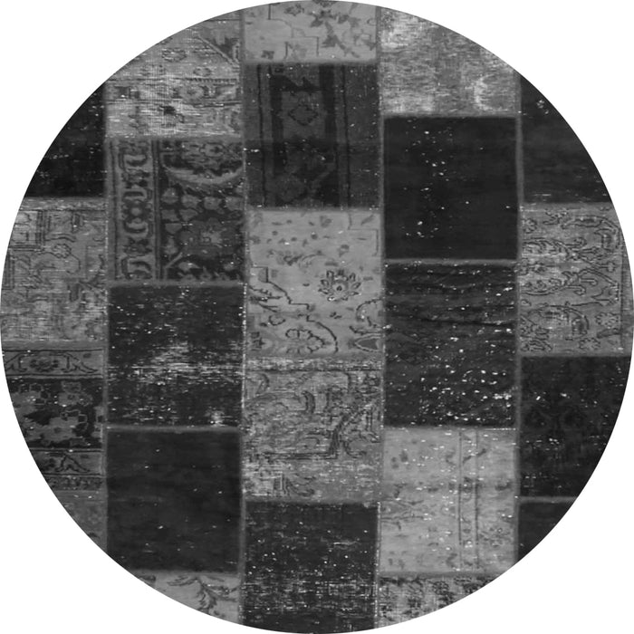 Square Patchwork Gray Transitional Rug, con1440gry