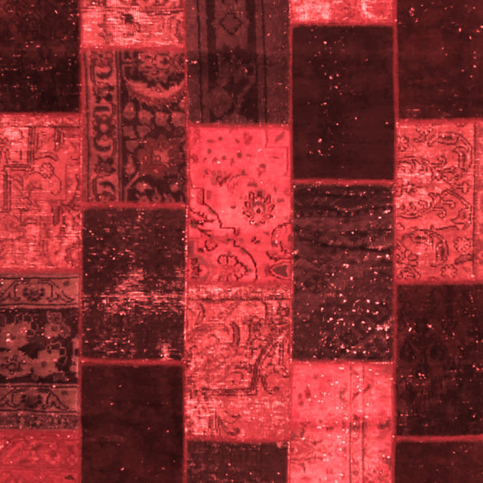Patchwork Red Transitional Area Rugs