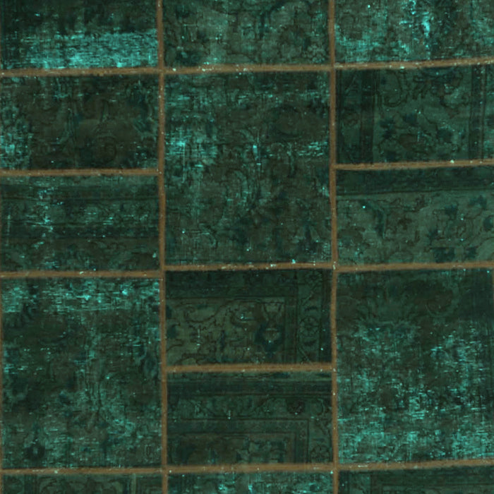 Abstract Turquoise Contemporary Rug, con1441turq