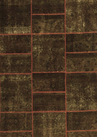 Abstract Brown Contemporary Rug, con1441brn