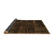 Sideview of Abstract Brown Contemporary Rug, con1441brn