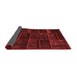 Abstract Red Contemporary Area Rugs