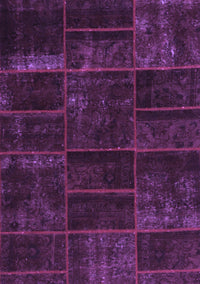 Abstract Purple Contemporary Rug, con1441pur