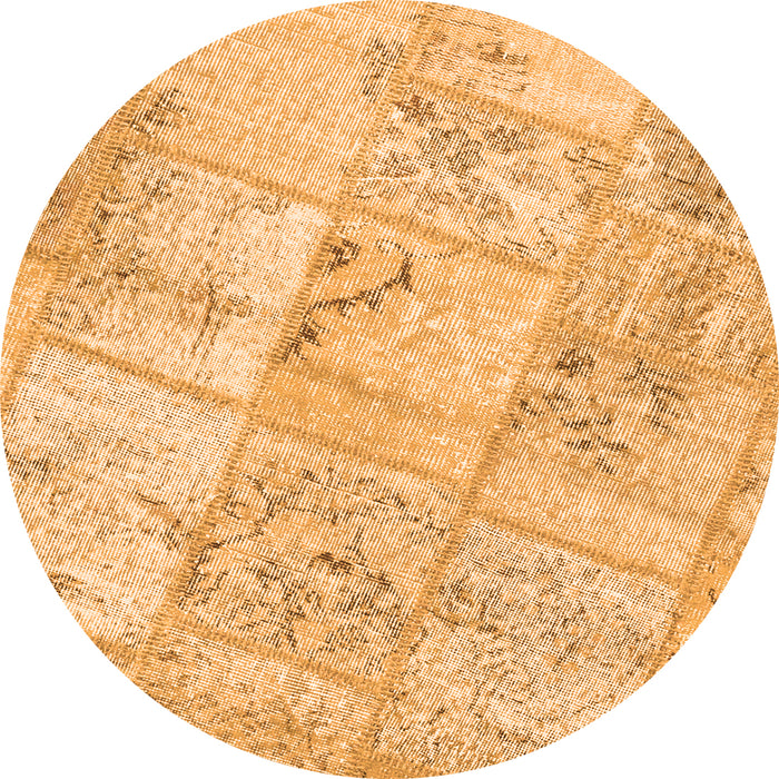 Square Patchwork Orange Transitional Rug, con1442org