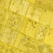 Square Patchwork Yellow Transitional Rug, con1442yw