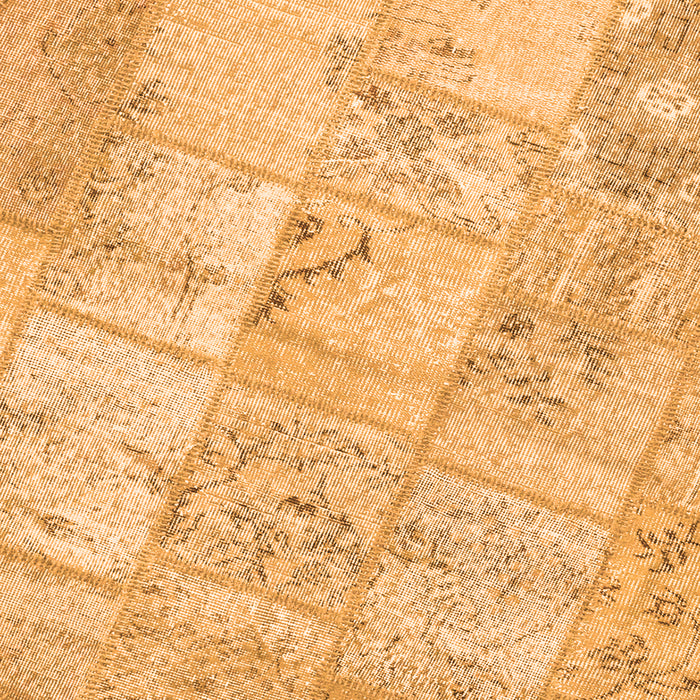 Serging Thickness of Patchwork Orange Transitional Rug, con1442org