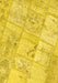 Patchwork Yellow Transitional Rug, con1442yw