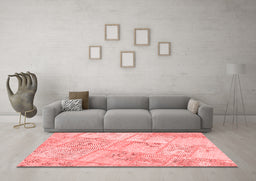 Transitional Red Washable Rugs