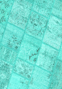 Patchwork Turquoise Transitional Rug, con1442turq