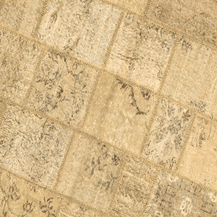 Square Patchwork Brown Transitional Rug, con1442brn