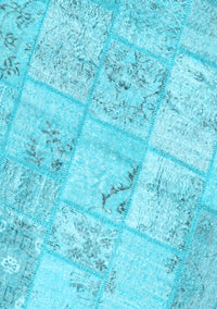 Patchwork Light Blue Transitional Rug, con1442lblu