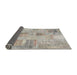 Thickness of Contemporary Pale Silver Gray Patchwork Rug, con1443