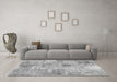 Machine Washable Patchwork Gray Transitional Rug in a Living Room,, wshcon1443gry