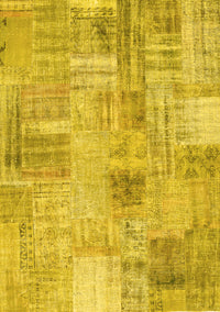 Patchwork Yellow Transitional Rug, con1443yw