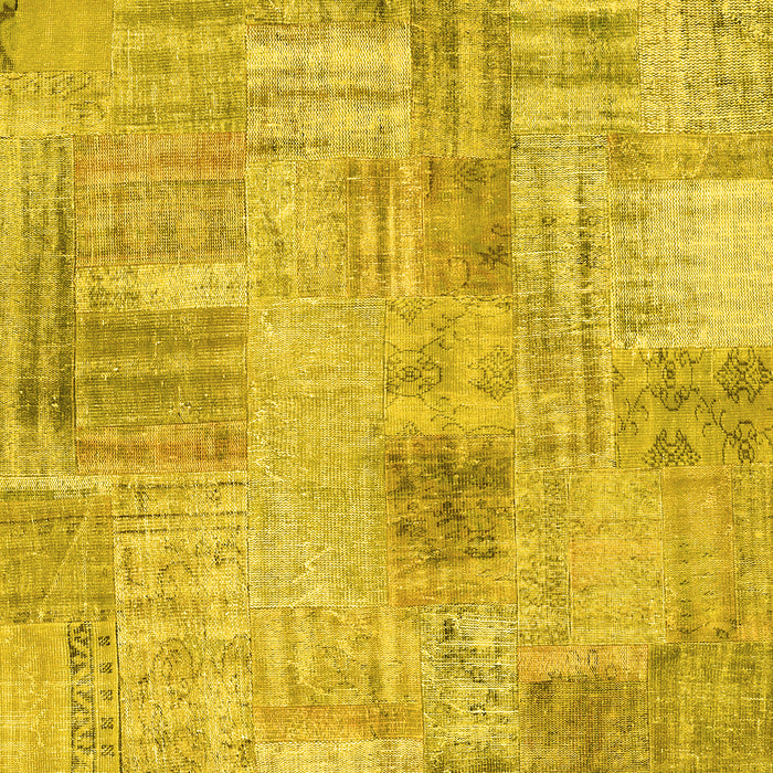 Patchwork Yellow Transitional Rug, con1443yw