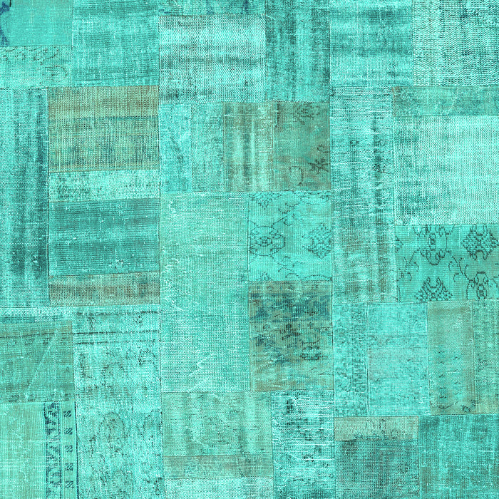 Patchwork Turquoise Transitional Rug, con1443turq